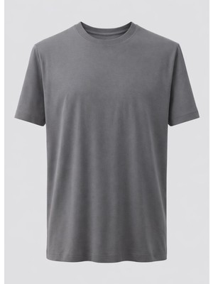 Antrasit Renk Modal T-Shirt