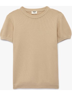 Koton Kısa Kollu Bisiklet Yaka Basic Triko Kazak
