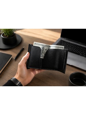 Mekanizmalı Cüzdan – 10 Kart Kapasiteli, Mıknatıslı, Para Bölmeli, Slim & Şık Tasarım