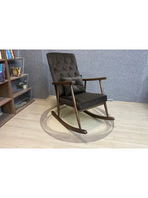 Vivense Trend Sallanan Sandalye, Kahve, Ahşap, Ceviz Ayak