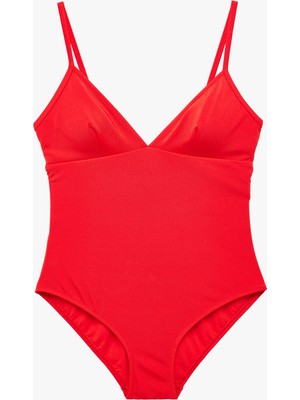 Koton V Yaka Ayarlanabilir Askılı Mayo