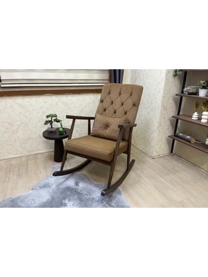 Vivense Trend Sallanan Sandalye, Açık Kahve, Ahşap, Ceviz Ayak