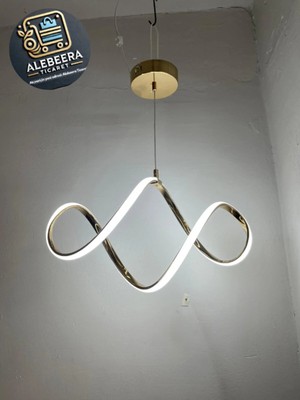 Kumsar Aydınlatma Badem  LED Avize Modeli ( Gold Kasa )