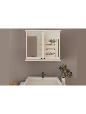 Vivense Ruda Aynalı Banyo Dolabı, Beyaz