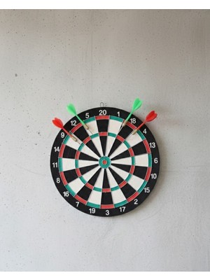 17 Inç Profesyonel Dart Tahtası Dayanıklı Yapı ve 4 Metal Dart Oku