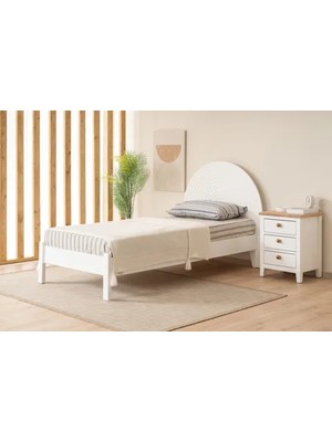 Vivense Turtle Modern Karyola, Beyaz, 120X200