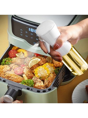 210 ml Tetikli Sprey Cam Yağ Limon Sos Spreyi Yağ Şişesi Airfryer Tava  Yağdanlık