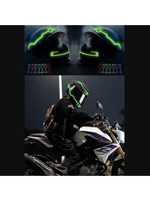 Uni Zer 3 Modlu Motorcu Kask Ledi Gece Sürüşü Için Yanıp Sönen Pilli Su Geçirmez LED Kask Motor Çanta Ledi