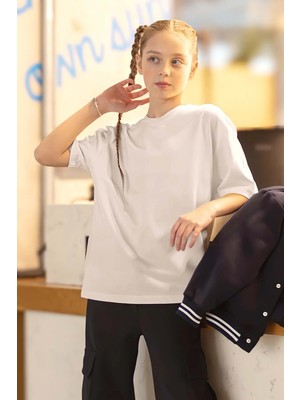 Waka Waka Kids Store Basic Bisiklet Yaka Kız T-Shirt - 13-14 Yaş
