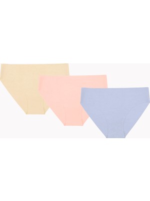 Nbb Ten Rengi Mavi Cappuccino 3lü Lazer Kesim Iz Yapmaz Basic Külot