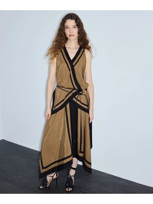 İpekyol Kontrast Çizgili Asimetrik Bluz IS1260006146003