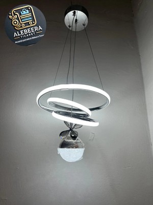 Kumsar Aydınlatma Tek Toplu Yay Avize Modeli ( Gümüş Kasa )