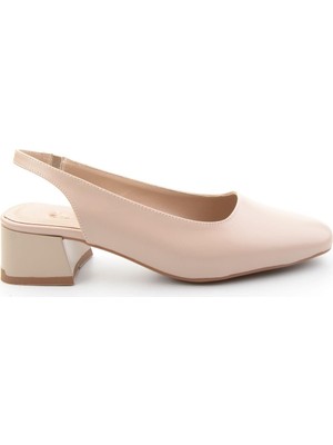 Bambi Bej  Kadın Klasik Topuklu Ayakkabı K01213105709