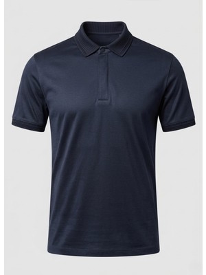 Lacivert Renk Pamuk Karışımlı Polo Yaka T-Shirt