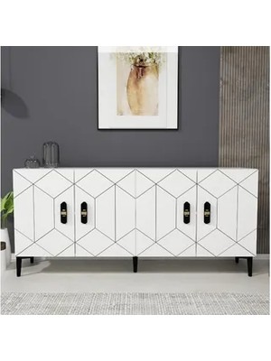 Vivense Cross Konsol, Beyaz Beyaz