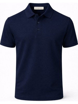 Lacivert Renk Pamuk Karışımlı Polo Yaka T-Shirt