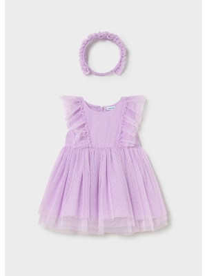 Mayoral 1-4 Yaş Arası Saç Bandı+Elbise Set - Mor