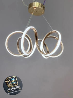 Kumsar Aydınlatma Kuğu LED Avize Modeli (Gold Kasa)