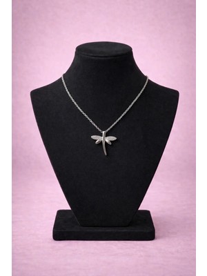 Mdm Style Yusufçuk Figürlü Taşlı Silver Renk Kadın Kolye