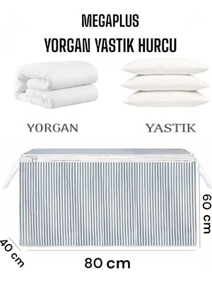 PremiumPort Megaplus Yorgan Yastık Hurcu, Sandık Tipi Büyük Boy Depolama Çözümü