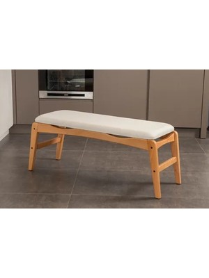 Vivense Touch Iskandinav Bench, Meşe Krem