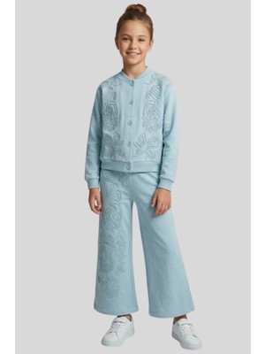 Waka Waka Kids Store Bohem Tarz Kız Çocuk Ikili Takım - Kabartma Motifli Hırka ve Pantolon