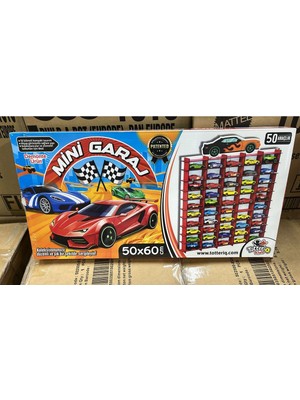PremiumPort Mini Garaj 50 Araçlık Diecast Araba Sergileme Standı 50X60 cm