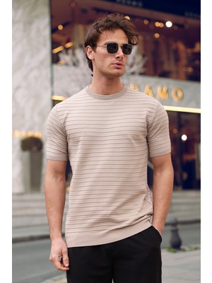 Aziso Erkek Bisiklet Yaka T-Shirt