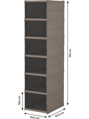 PremiumPort 6'lı Katlanabilir Çok Amaçlı Ayakkabılık Geniş Dolap