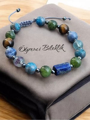 Home Doğaltaş Öğrenci Bilekliği (Lapis, Apatit, Florit, Sodalit, Kaplangözü, Yeşim)