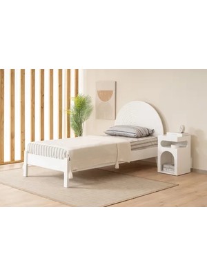 Vivense Turtle Modern Karyola, Beyaz, 90X190