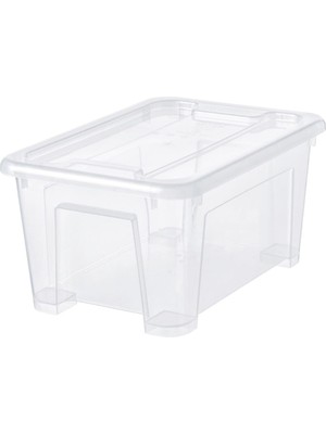 PremiumPort Şeffaf Saklama Kutusu 28X20X14 Cm, 5 Litre, Kapaklı, Dayanıklı ve Pratik