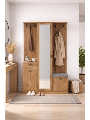 Sarmobi Harmony Partmanto Vestiyer Ayakkabılık 106X190X39 cm - Modern Tasarım