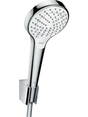 Hansgrohe Croma Select S Duş Başlığı Tutucu, 3 Püskürtme Türü, Beyaz/krom