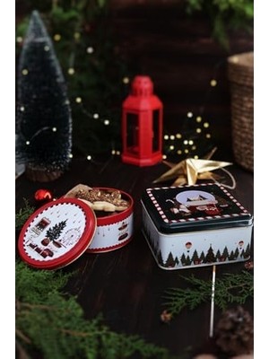 Temalı 2'li Dekoratif Metal Kutu Seti, Glass Shpere (Glass Shpere)