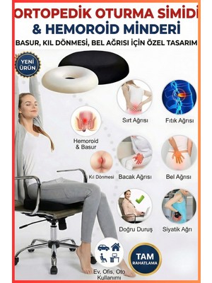 Konforlu Ortopedik Oturma Minderi Yastığı, Pu Sünger Destekli