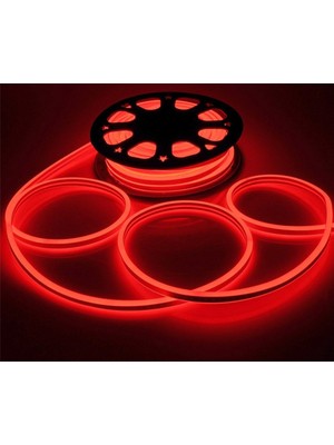 Forlife 12V Kırmızı Neon Şerit LED Esnek Tasarım Su Geçirmez 1 m Aydınlatma