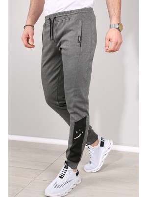 Delpino Koyu Gri Dar Kesim Erkek Eşofman Altı 2020 İlkbahar - Yaz Sezonu Rahat Kesim