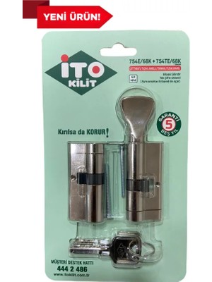 İto Ito 68 mm Tuzaklı ikiz Silindir Barel Seti - Karşılıklı Açılır - Çelik Kapı Kilidi