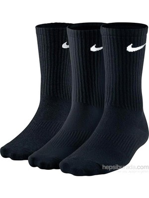 Nike Unisex 3Ppk Lightweight Crew Çorap Siyah Renk 38-42 Beden Özellikli Konforlu Takım