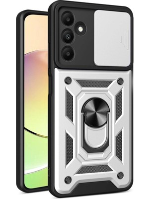 Sb Shopping Galaxy M15 Kılıf Pars Lens Yüzüklü - Gümüş