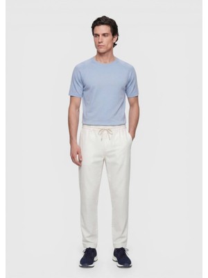 Ramsey Açık Mavi Düz Örgü Ipek Karışımlı Triko