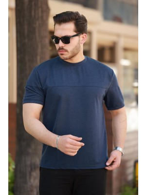 Erkek Oversize Bisiklet Yaka Kısa Kollu T-Shirt