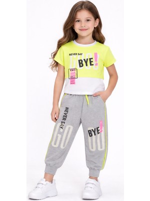 Pofuduk Bye Baskılı Kız Çocuk Takım