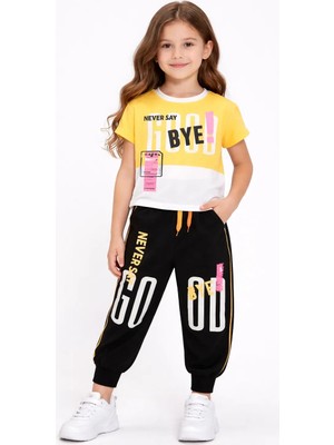 Pofuduk Bye Baskılı Kız Çocuk Takım