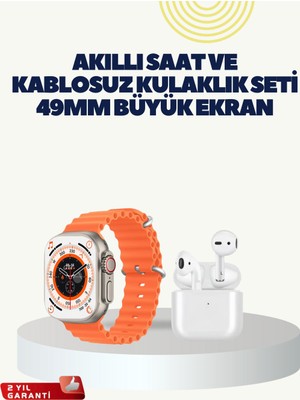 LTG Nova Watch 9 Akıllı Saat Kulaklık Seti Takipli 45 mm Geniş Ekran