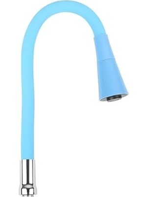 Esnek Silikon Musluk Başlığı – Kıvrılabilir ve Oynar Başlıklı, Beyaz Renkli Musluk Uzatma Aparatı | Mutfak ve Banyo Bataryaları Için Ayarlanabilir Su Yönlendirici 52 cm Mavi