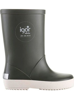 Igor Splash Nautico Kaki Çocuk Haki Yağmur Çizmesi Silikon/Plastik Malzeme ile Suya Dayanıklı