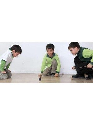 Nostaljik Ahşap Oyuncak Topaç 5li Demet