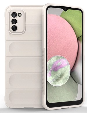 Akinco Samsung Galaxy A03S Kılıf Optimum Silikon - Krem